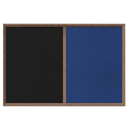 United Visual Products Enclosed Corkboard, 1 Door, 24"x36", 4" Fra UV3422-GOLD-KEYLIME